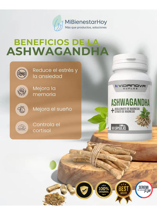 Ashwagandha + Magnesio 1000mg 60 CAPS